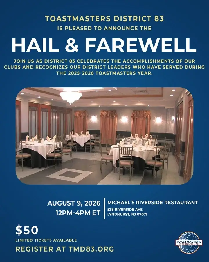 Hail and Farewell 2026 event graphic