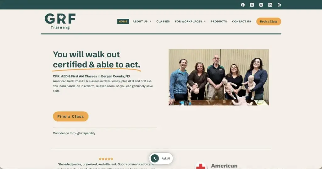 The new GRF Training website