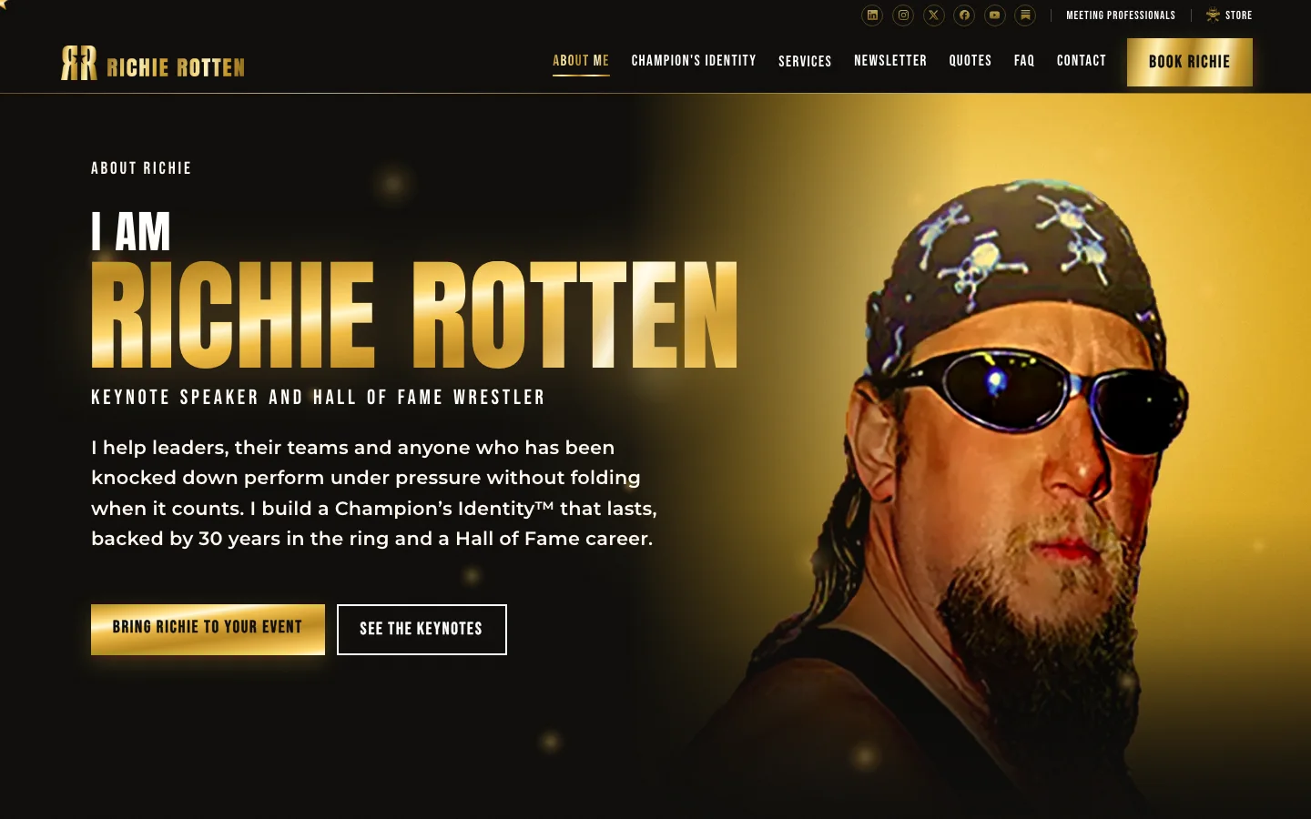 The About page on richierotten.com